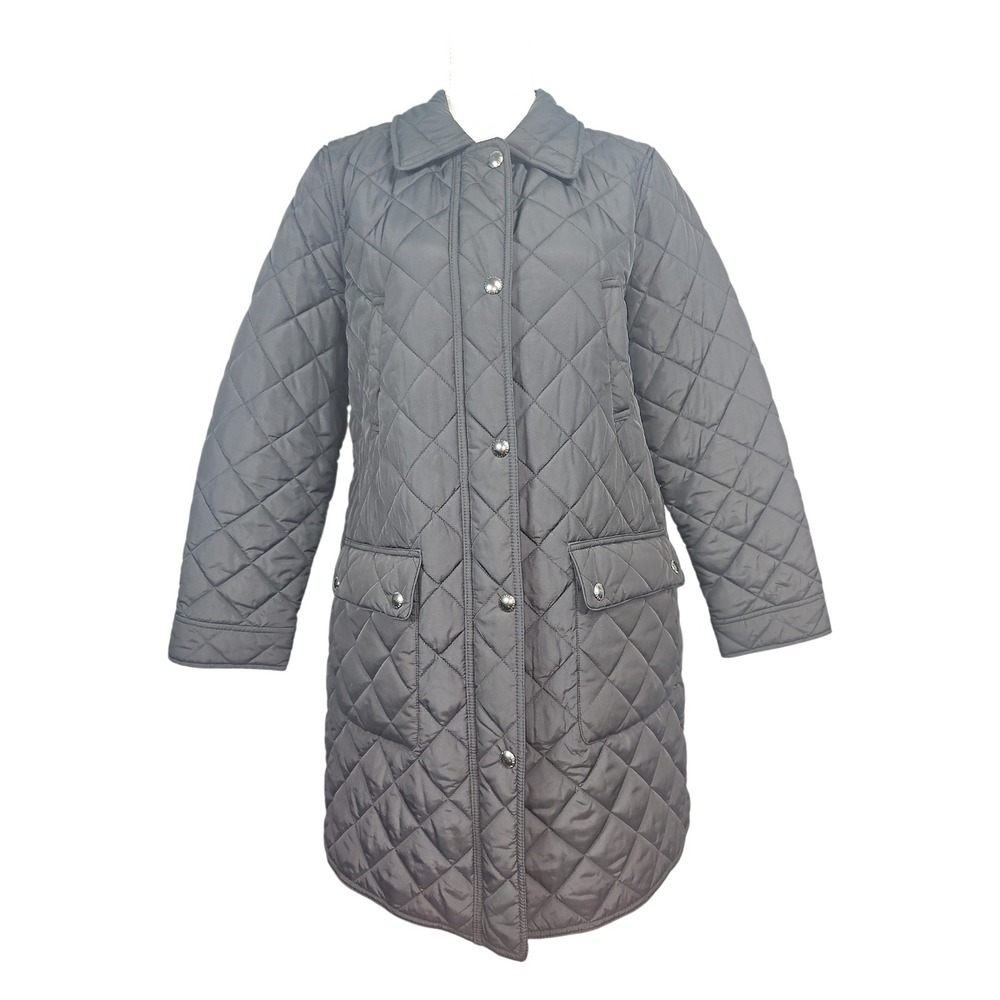 Lauren Ralph Lauren Quilted Barn Jacket Black Diamond Coat Womens XL